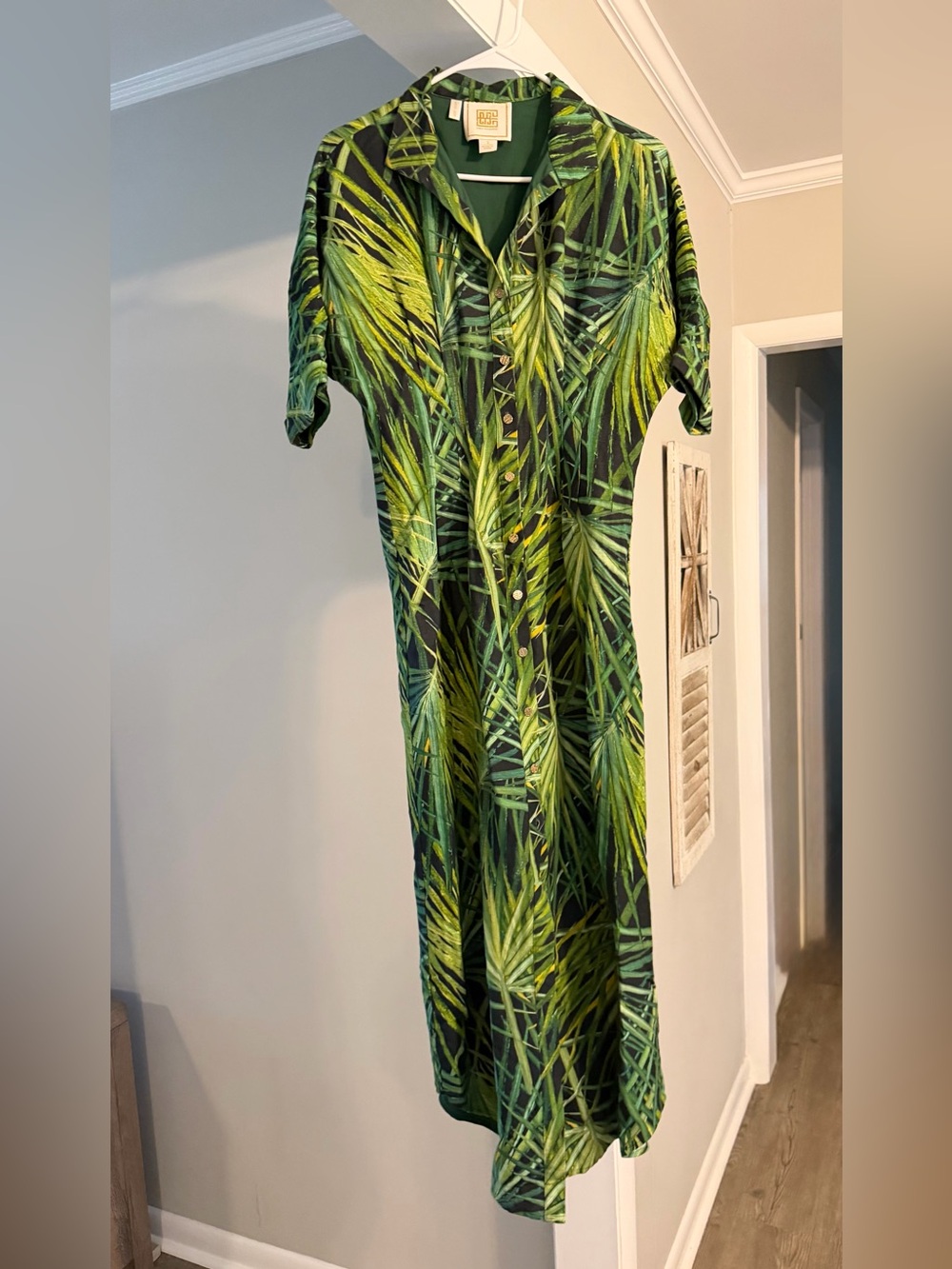 Emily Mccarthy Palmer Maxi Dress "Bellamy Palm"  Size S